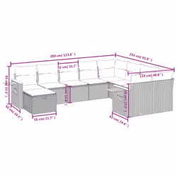 VidaXL 3259561 ensemble de meubles de jardin