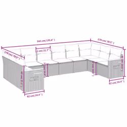 VidaXL 3259563 ensemble de meubles de jardin