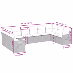 VidaXL 3259570 ensemble de meubles de jardin