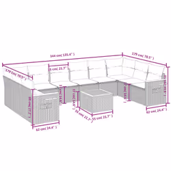 VidaXL 3259571 ensemble de meubles de jardin