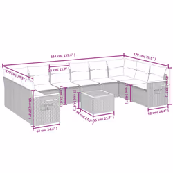VidaXL 3259574 ensemble de meubles de jardin