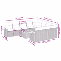 VidaXL 3259588 ensemble de meubles de jardin