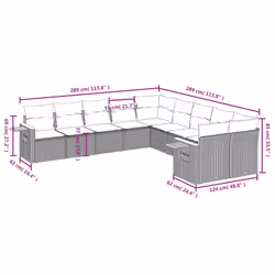 VidaXL 3259594 ensemble de meubles de jardin