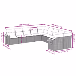 VidaXL 3259601 ensemble de meubles de jardin