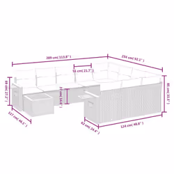 VidaXL 3259605 ensemble de meubles de jardin