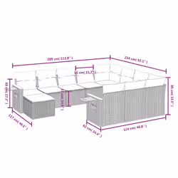 VidaXL 3259606 ensemble de meubles de jardin