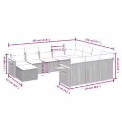 VidaXL 3259609 ensemble de meubles de jardin
