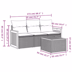 VidaXL 3259840 ensemble de meubles de jardin