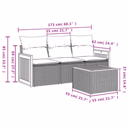VidaXL 3259846 ensemble de meubles de jardin
