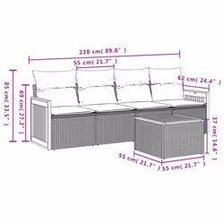 VidaXL 3259853 ensemble de meubles de jardin