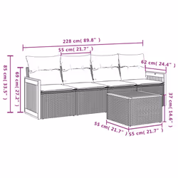 VidaXL 3259860 ensemble de meubles de jardin