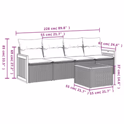VidaXL 3259862 ensemble de meubles de jardin