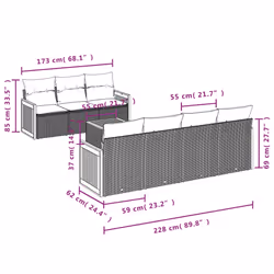 VidaXL 3259885 ensemble de meubles de jardin