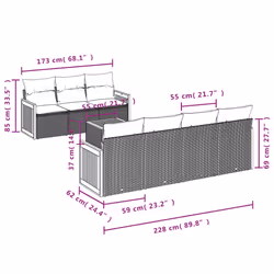 VidaXL 3259889 ensemble de meubles de jardin