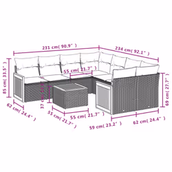 VidaXL 3259907 ensemble de meubles de jardin