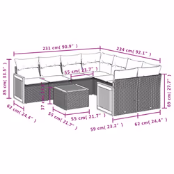 VidaXL 3259909 ensemble de meubles de jardin