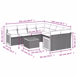 VidaXL 3259911 ensemble de meubles de jardin