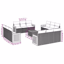 VidaXL 3259916 ensemble de meubles de jardin