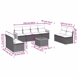 VidaXL 3259979 ensemble de meubles de jardin
