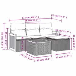 VidaXL 3259984 ensemble de meubles de jardin