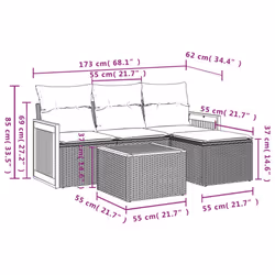 VidaXL 3259986 ensemble de meubles de jardin