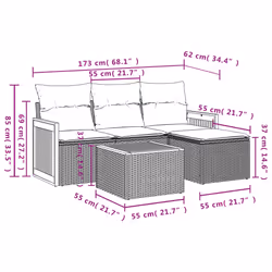VidaXL 3259995 ensemble de meubles de jardin