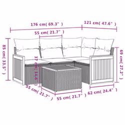 VidaXL 3260023 ensemble de meubles de jardin