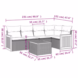 VidaXL 3260033 ensemble de meubles de jardin