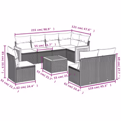 VidaXL 3260127 ensemble de meubles de jardin