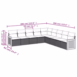 VidaXL 3260142 ensemble de meubles de jardin