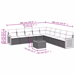 VidaXL 3260147 ensemble de meubles de jardin