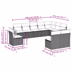 VidaXL 3260155 ensemble de meubles de jardin