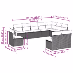 VidaXL 3260162 ensemble de meubles de jardin