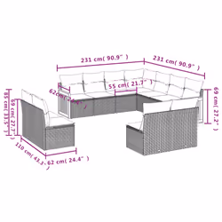 VidaXL 3260166 ensemble de meubles de jardin