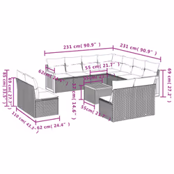 VidaXL 3260169 ensemble de meubles de jardin
