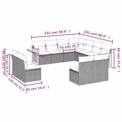 VidaXL 3260170 ensemble de meubles de jardin