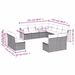 VidaXL 3260172 ensemble de meubles de jardin