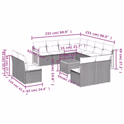 VidaXL 3260173 ensemble de meubles de jardin