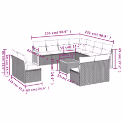 VidaXL 3260176 ensemble de meubles de jardin