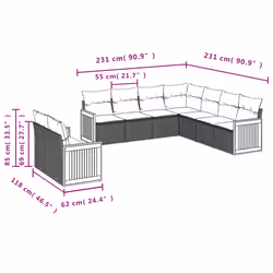 VidaXL 3260180 ensemble de meubles de jardin