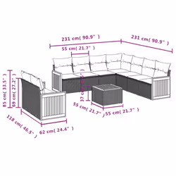VidaXL 3260183 ensemble de meubles de jardin