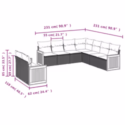 VidaXL 3260186 ensemble de meubles de jardin