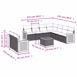 VidaXL 3260189 ensemble de meubles de jardin
