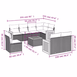 VidaXL 3260246 ensemble de meubles de jardin