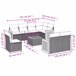 VidaXL 3260247 ensemble de meubles de jardin