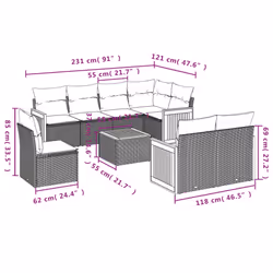 VidaXL 3260250 ensemble de meubles de jardin