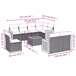 VidaXL 3260253 ensemble de meubles de jardin