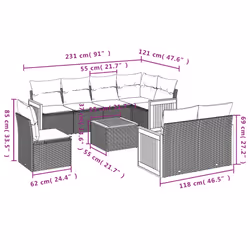VidaXL 3260254 ensemble de meubles de jardin
