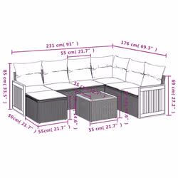 VidaXL 3260289 ensemble de meubles de jardin