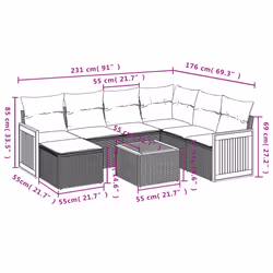 VidaXL 3260296 ensemble de meubles de jardin